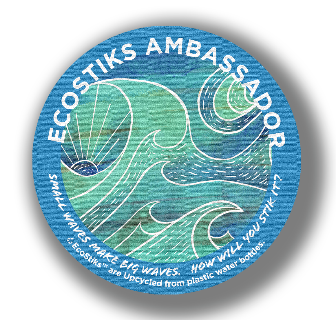 3" x 3" Ambassador EcoStiks® Sticker Patches- Retail
