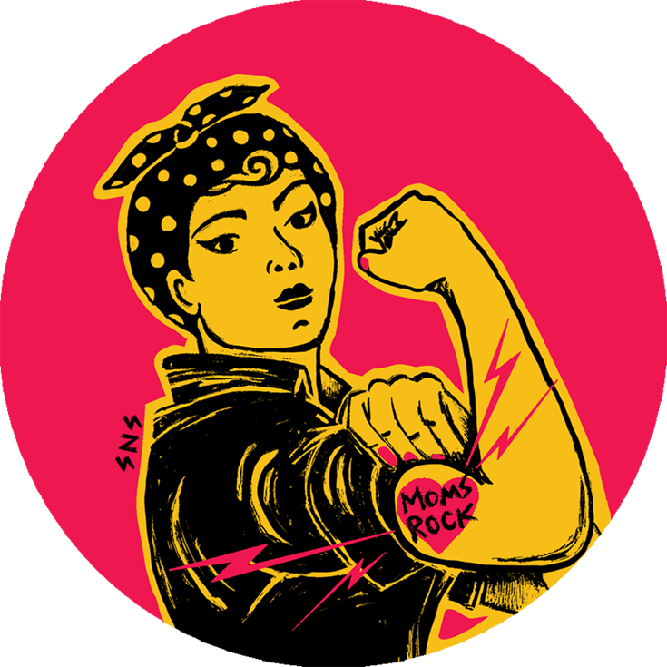 2" x 3" Mama's Rock EcoStiks Sticker Patches - Retail