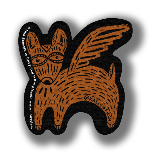 3" x 3" Winged Doggy EcoStiks Patches