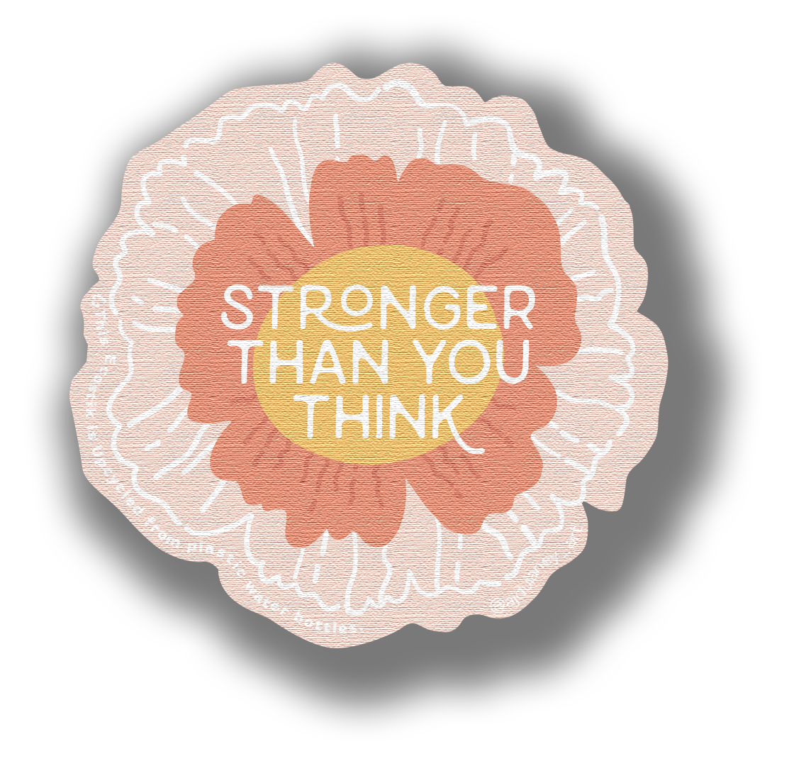 3" x 3" Stronger Than You Think EcoStiks® Sticker Patches - Retail