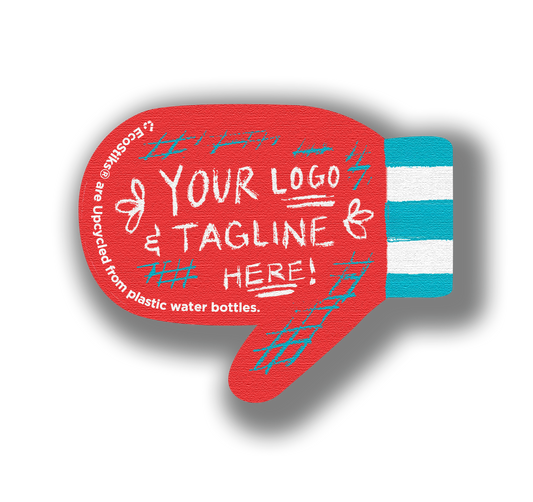 3" x 3" Customize your Mitten Holidays EcoStiks® Sticker Patches- Retail