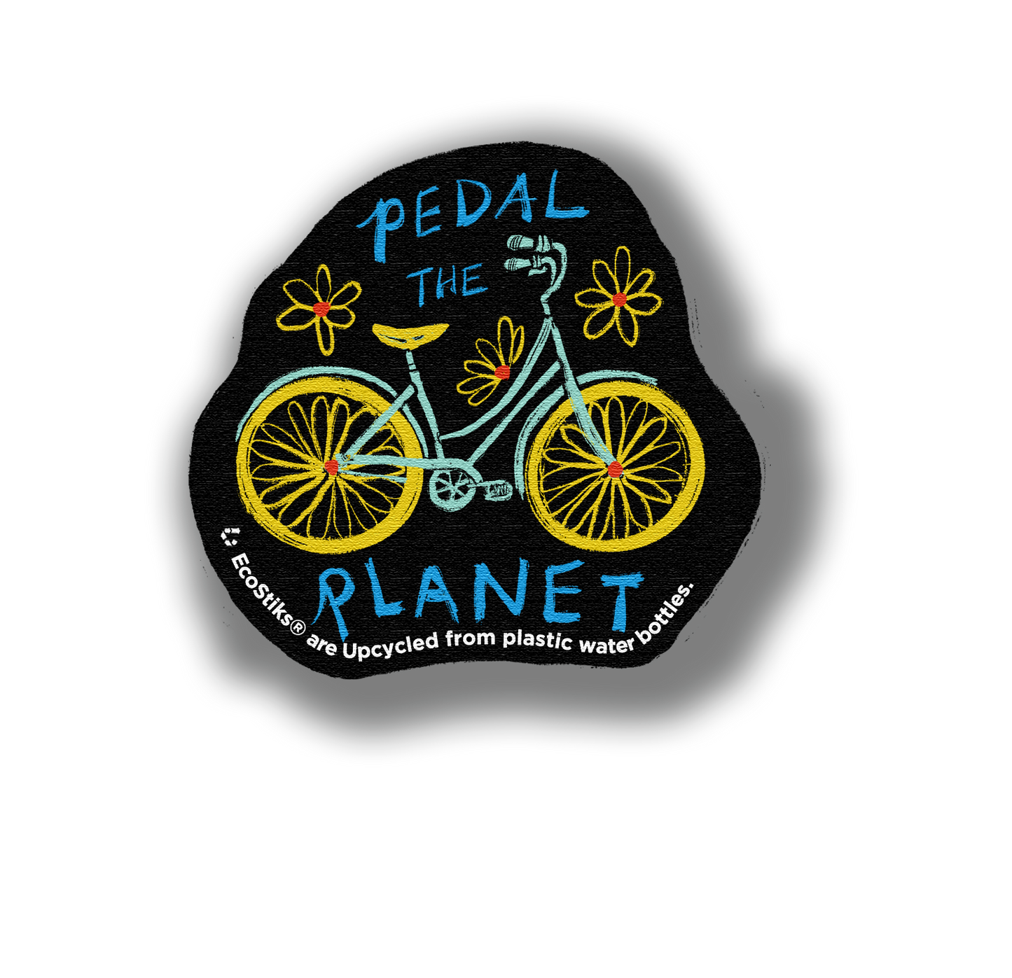 3" x 2" Pedal the Planet EcoStiks® Sticker Patches - Retail