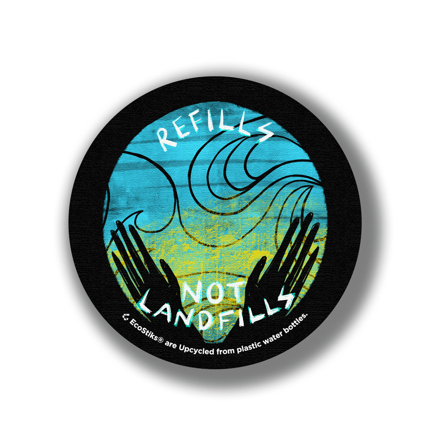 3" x 2" Refills Not Landfills EcoStiks® Sticker Patches - Retail