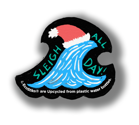 3" x 3" Sleigh All Day Wave EcoStiks® Sticker Patches- Retail